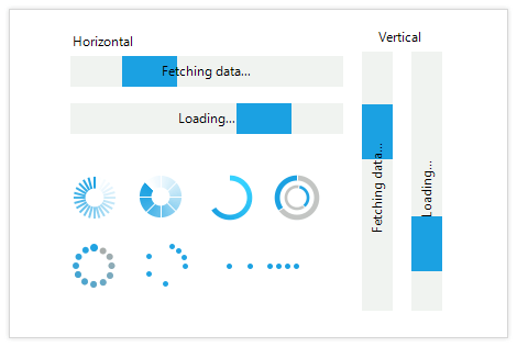 UI for WinForms WaitingBar control displaying Loading