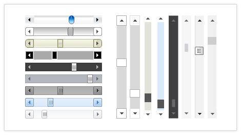 UI for WinForms different ScrollBars
