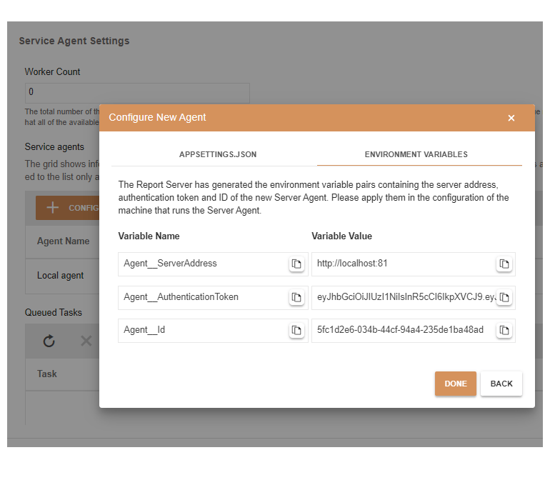 Server Agents Manager - Report Server