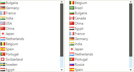 WinForms ListControl displaying Sorted lists