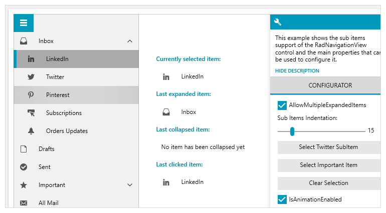 Sub-menu support for WPF NavigationView