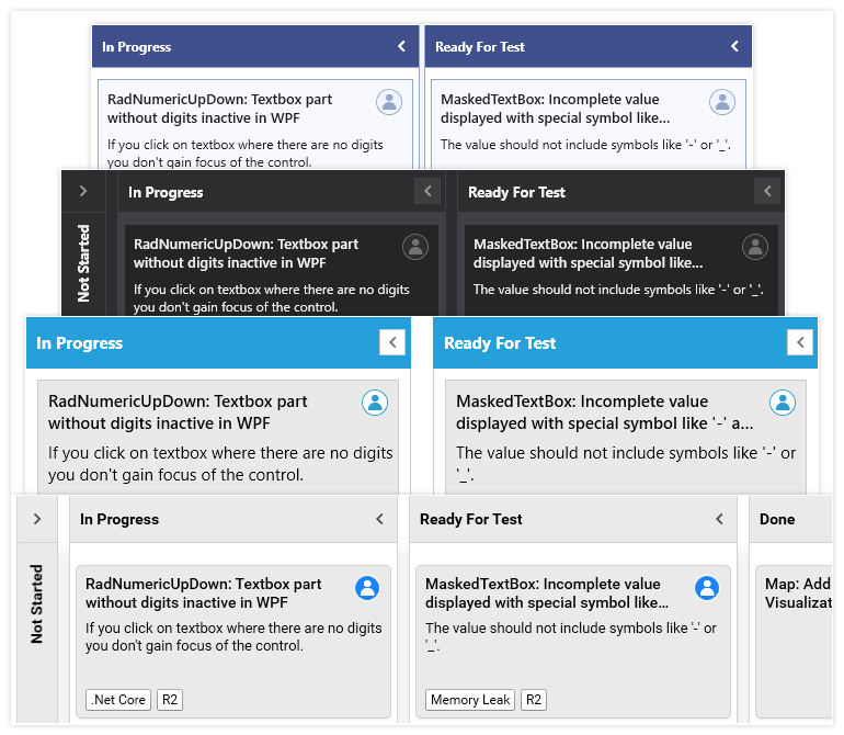 Telerik UI for WPF Task board - Styling and appearance 