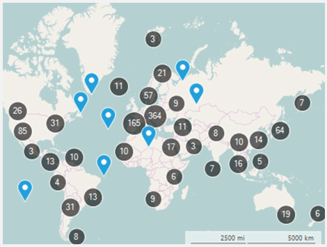 WinForms Map control displaying Clusterization