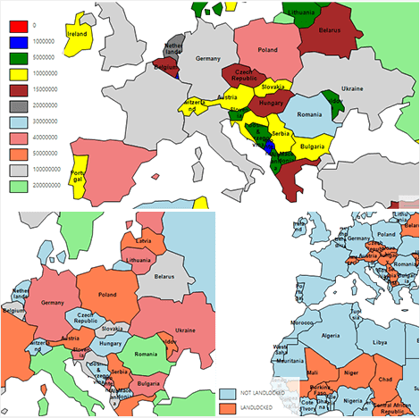 WinForms Map showcasing Colorization