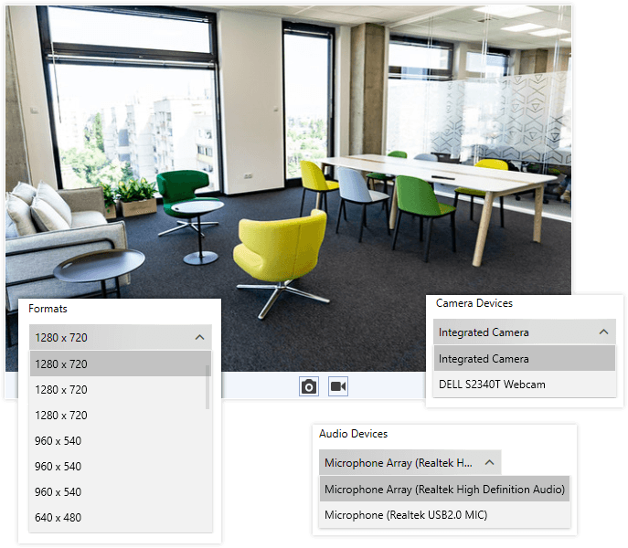 Telerik UI for WPF WebCam - Devices and Codecs