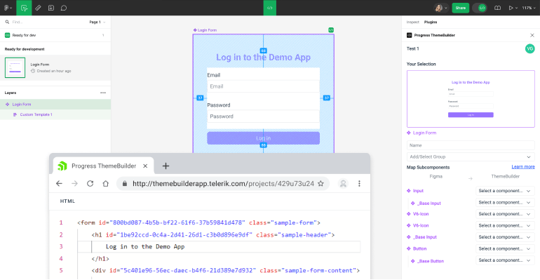 ThemeBuilder design to code