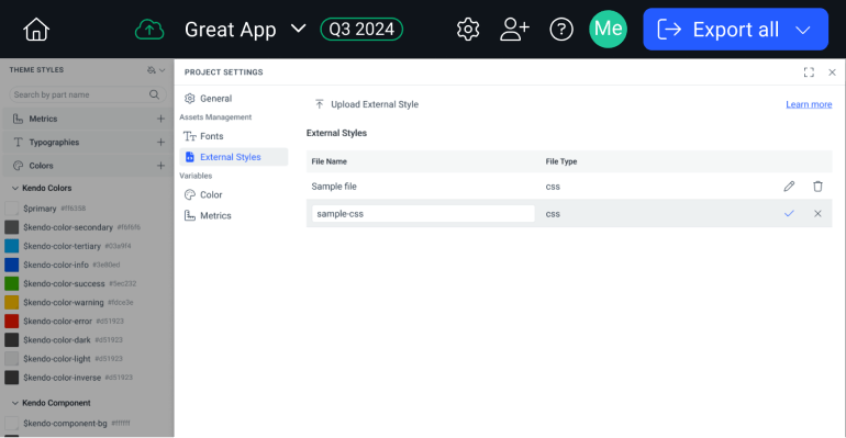 ThemeBuilder Import CSS Files