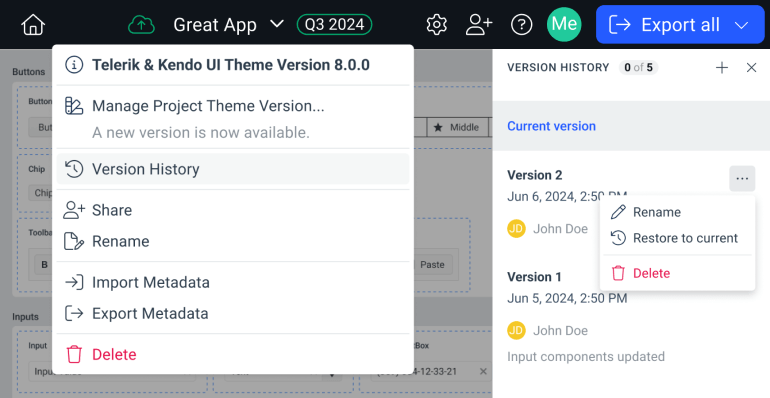 ThemeBuilder Version History