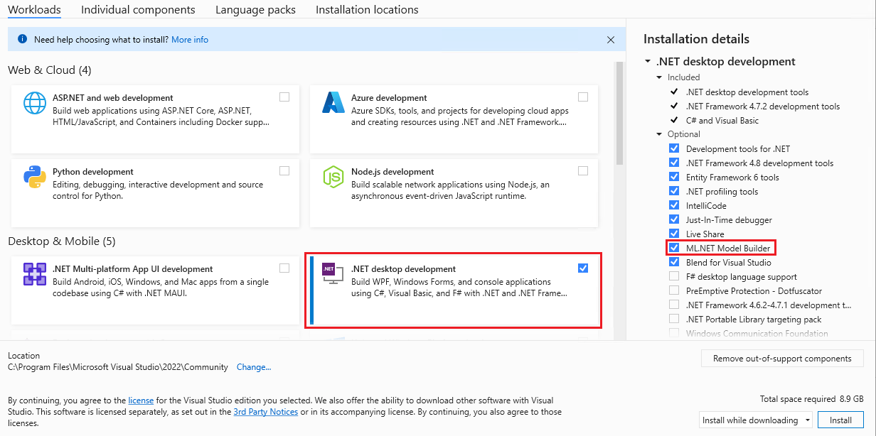 .NET desktop development