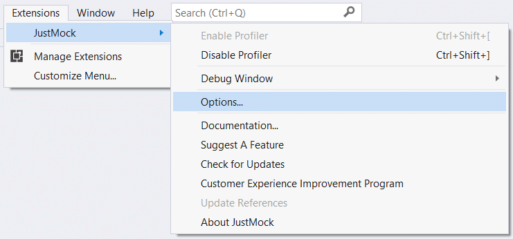 Telerik JustMock extension for Visual Studio