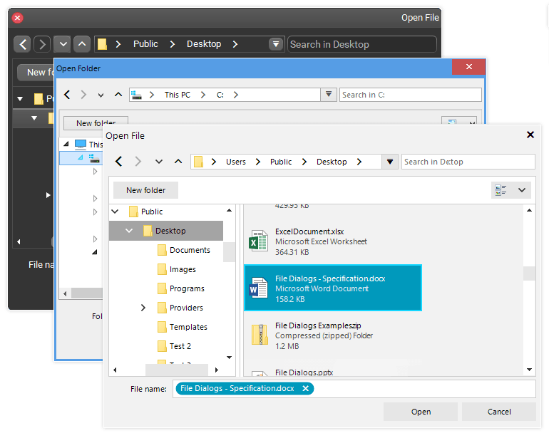 Theming support for WinForms File Dialogs