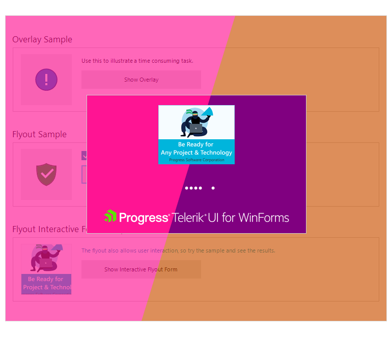WinForms Flayout control displaying Customizations