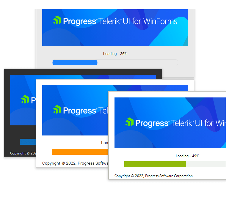 Telerik UI for WinForms Splash Themes