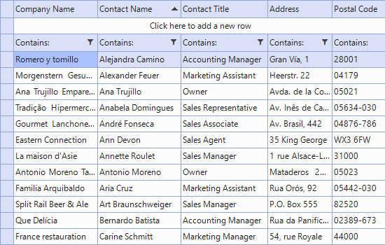 WinForms virtual grid control