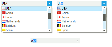 WinForms DropDownList control displaying autocomplete modes