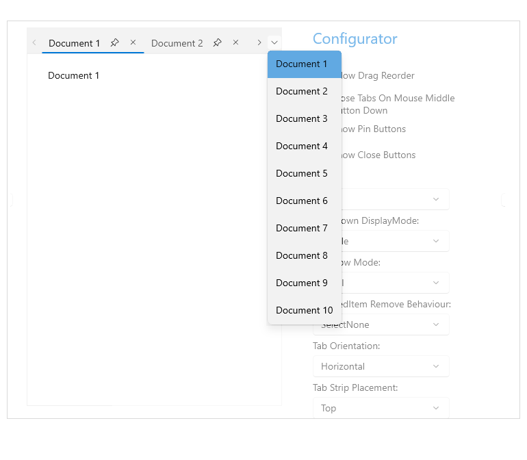 WinUI Tab Control - Accessing tabs