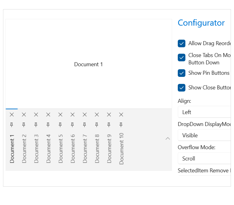 WinUI Tab Control - Customization