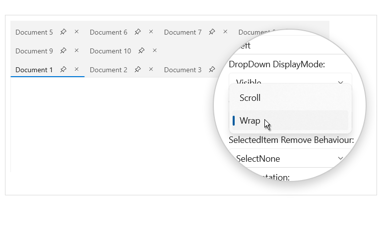 WinUI Tab Control - Overflow