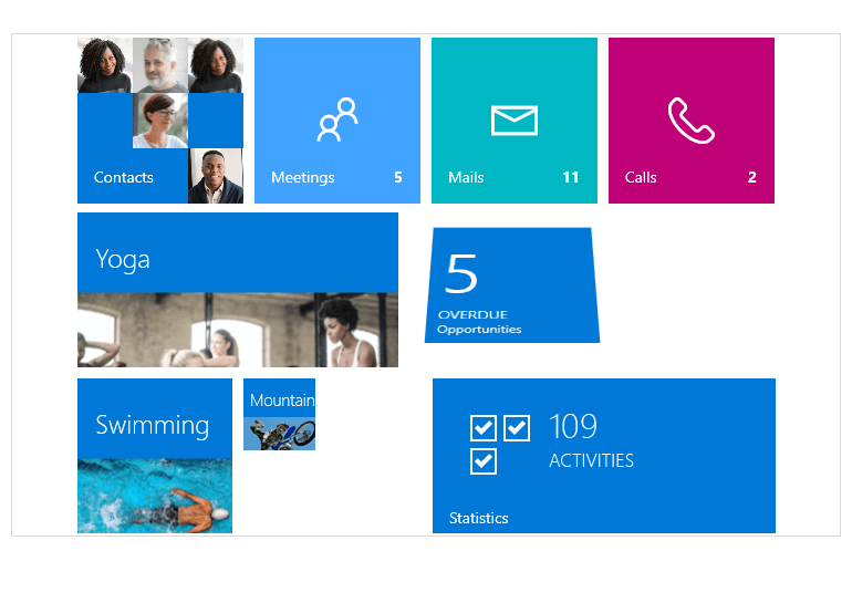Telerik UI for WinUI HubTile Variations Support